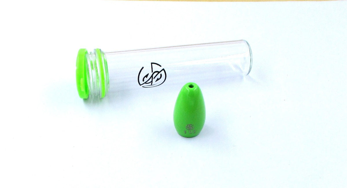 Fishing Tungsten Bullet Worm Weights 1.5 Oz - Green, Pack of 6