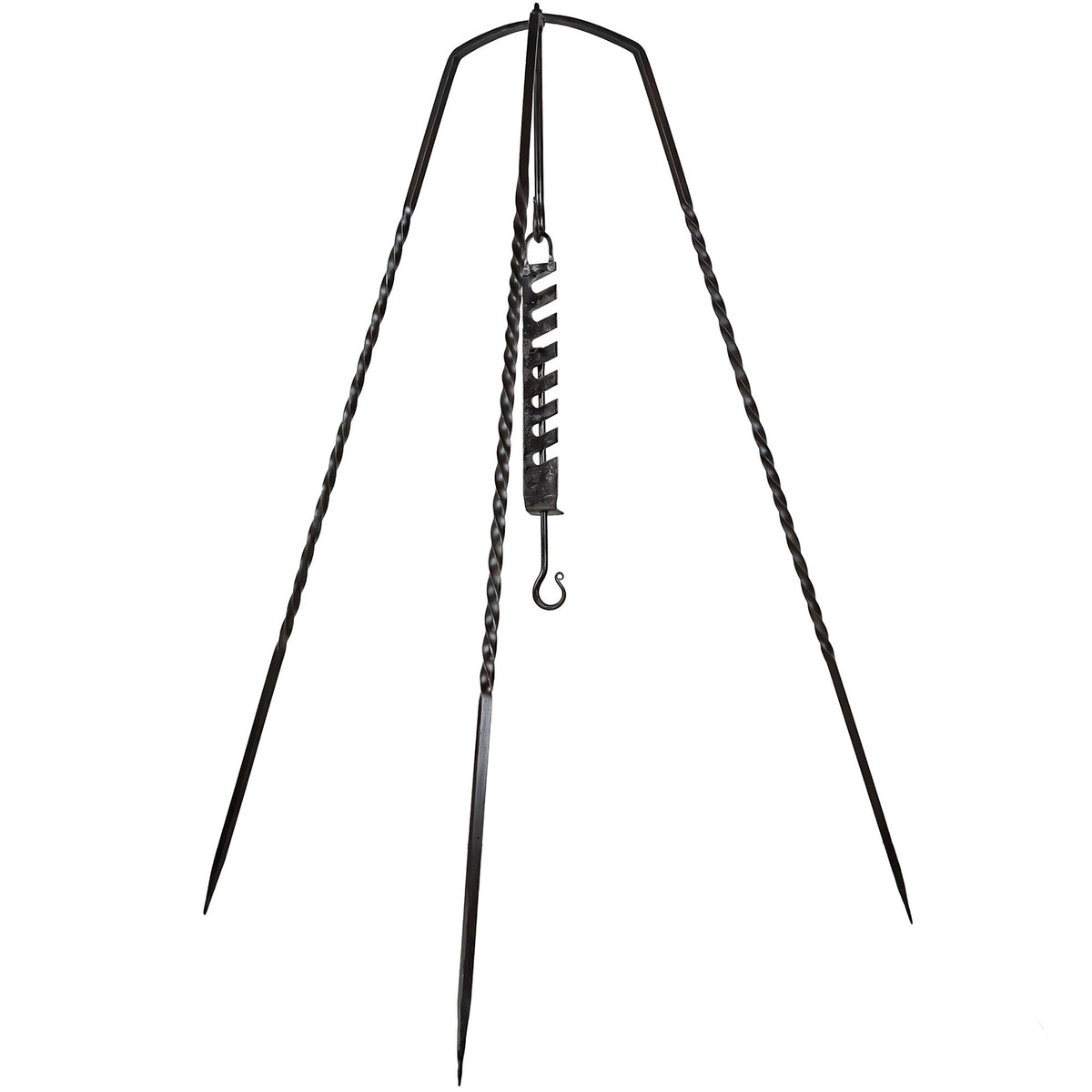 Outdoor Camping Tripod with Adjustable Iron Pot Hook 56.5 Inch