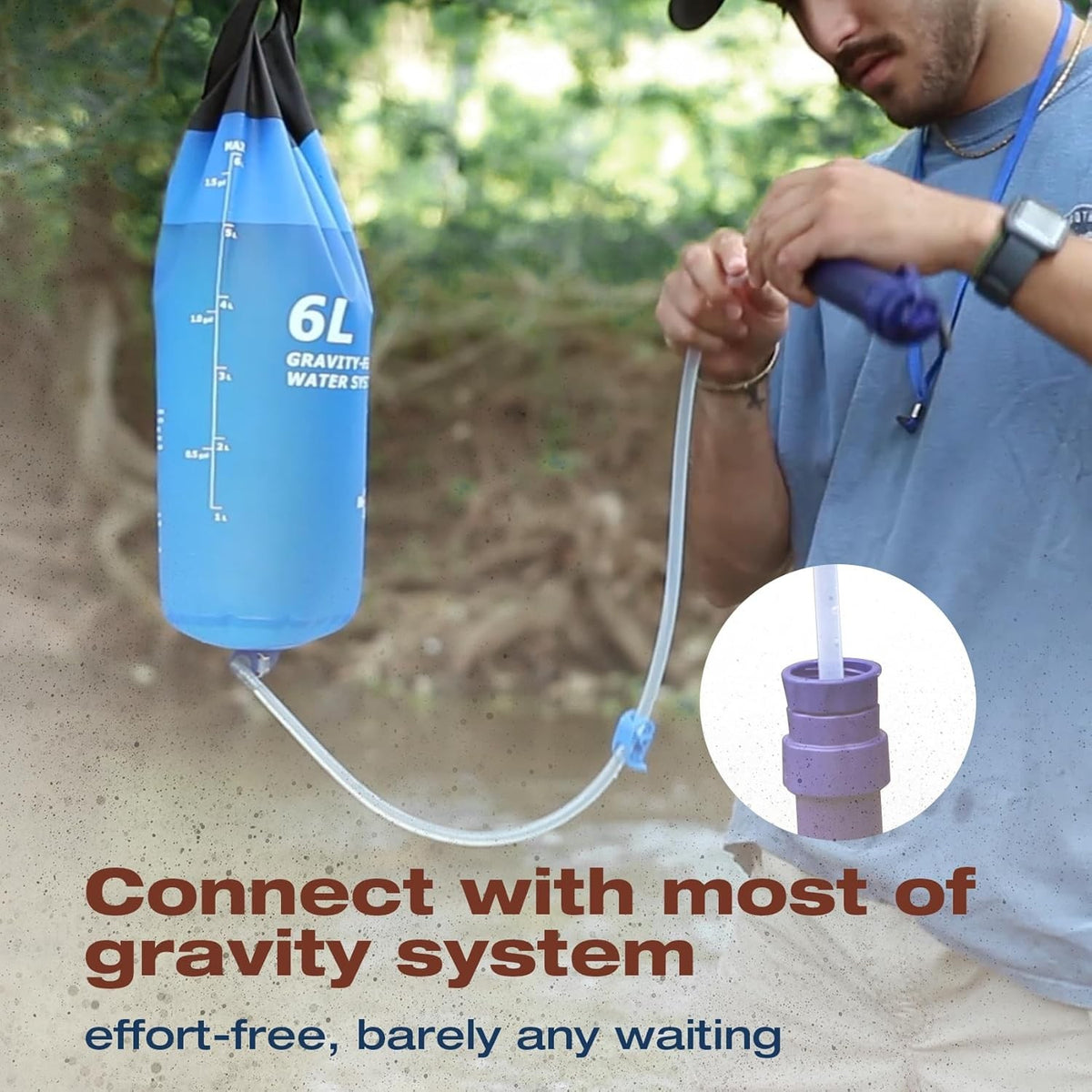 Portable Water Filter Straw for Camping Hiking Survival 5,000L Capacity