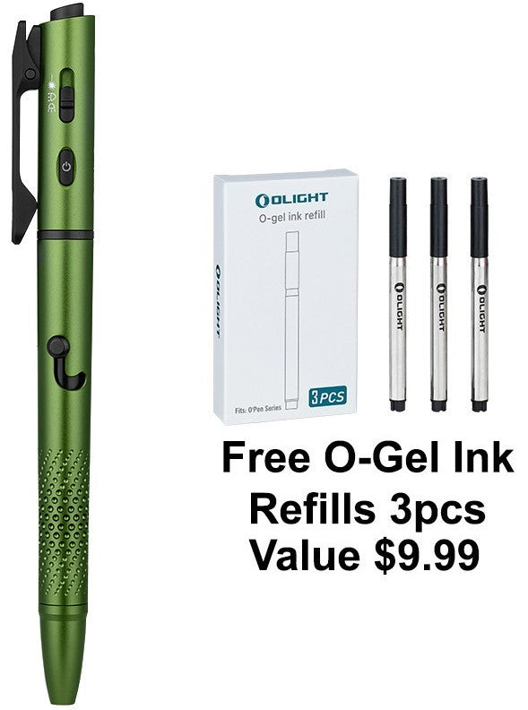Multifunctional Pen Light with Green Laser & 120 Lumens - OD Green