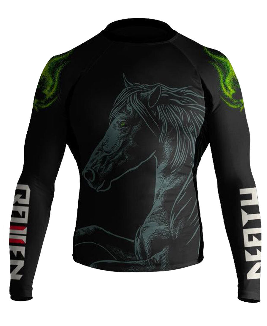 Men's MMA Rash Guard - Four Horsemen Death BJJ Compression Top