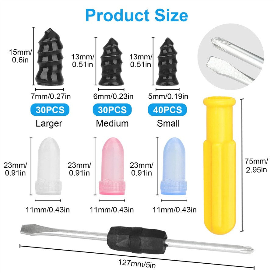 Automotive Tire Repair Kit with Rubber Nails for Puncture Fixing - Multiple Quantities