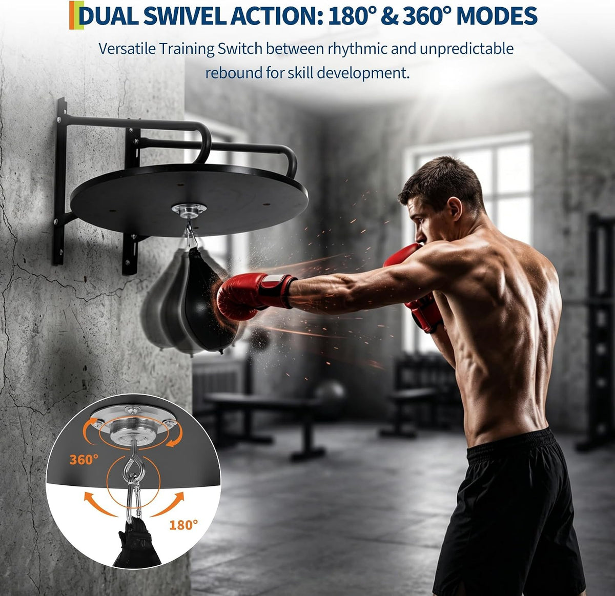 Speed Bag Platform Boxing Reflex Training Equipment with Punching Ball