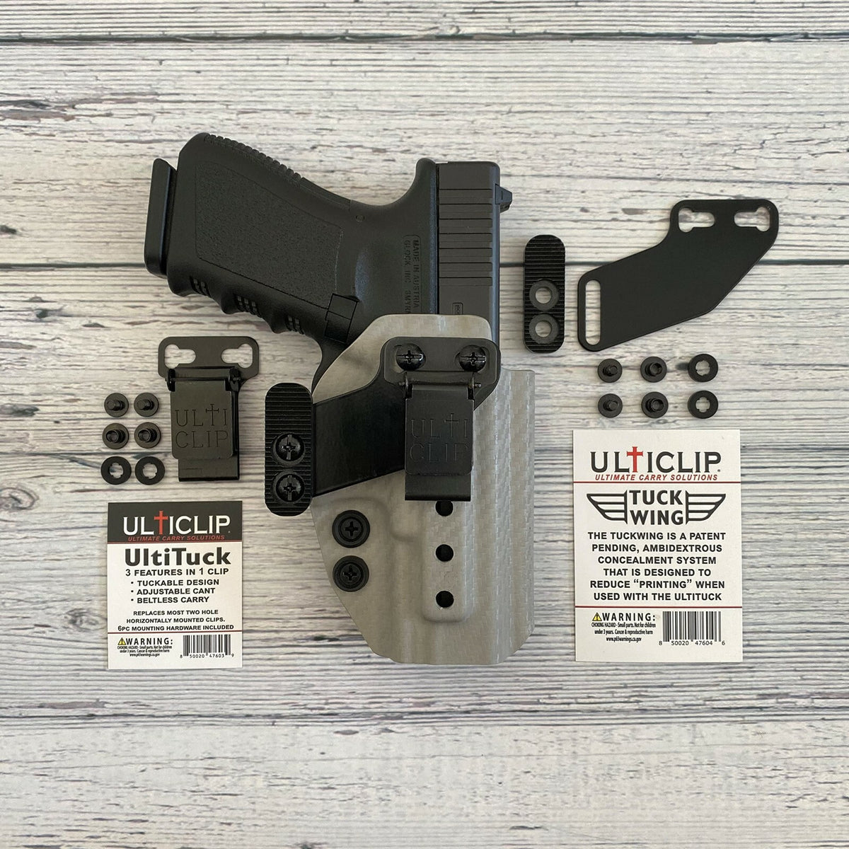 Ulticlip Tuck Combo Holster Tuckable Concealment System Adjustable Cant Beltless Carry