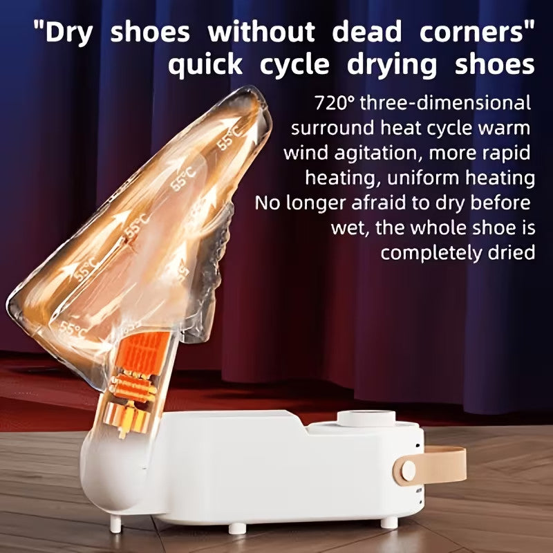 Portable Electric Shoe Dryer & Boot Warmer Fast Drying 48°C Foldable Quiet