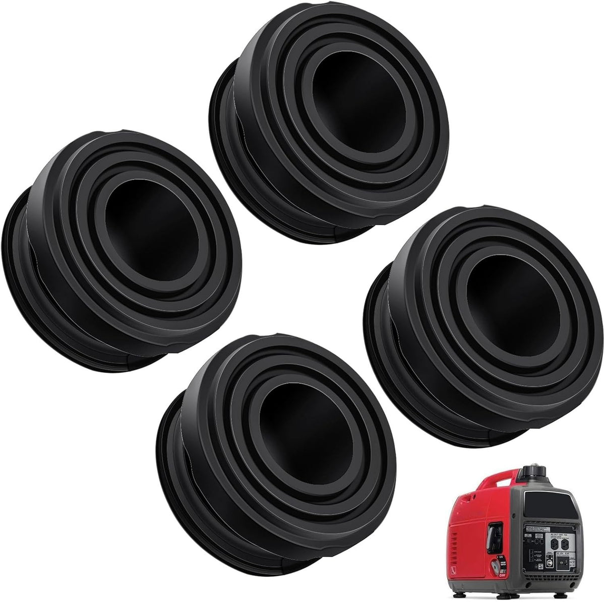 4 Pack Rubber Foot Pads for Honda Generator EU2000i EB2000 EU2200i Parts