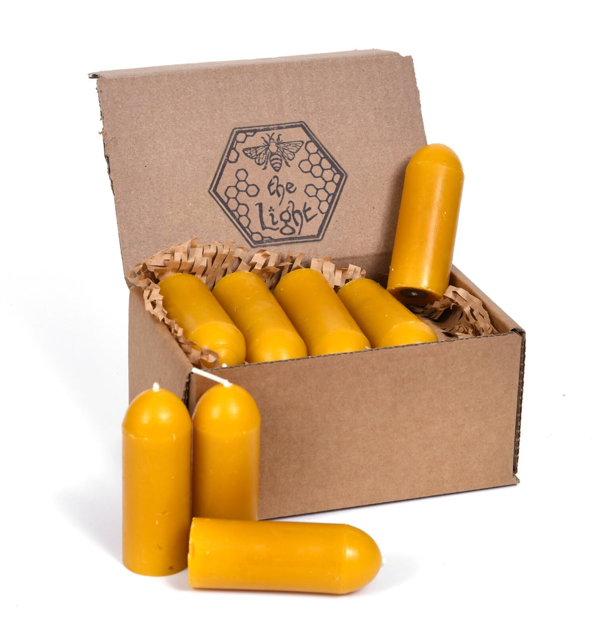 Pure Beeswax Lantern Candles - Unscented, 12-Hour Burn Time, All Natural, Pack Options
