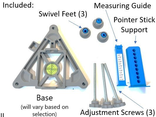 Adjustable Laser Stand for Garmin R10 Launch Monitor with Leveling Base