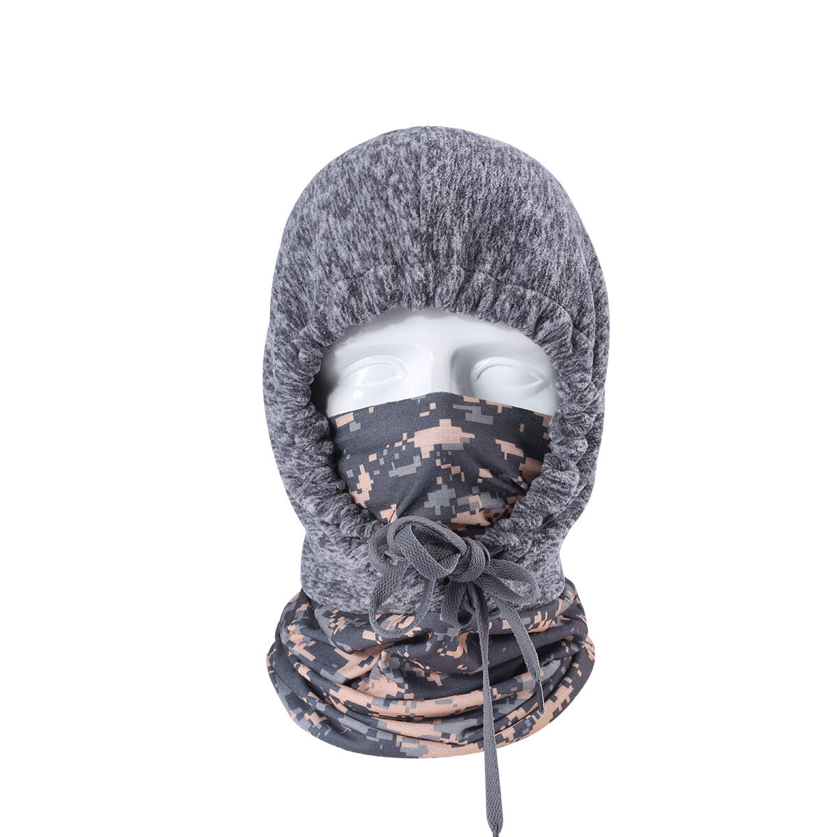Unisex Winter Thermal Face Mask with Neck Gaiter - Windproof Fleece Ski Hat