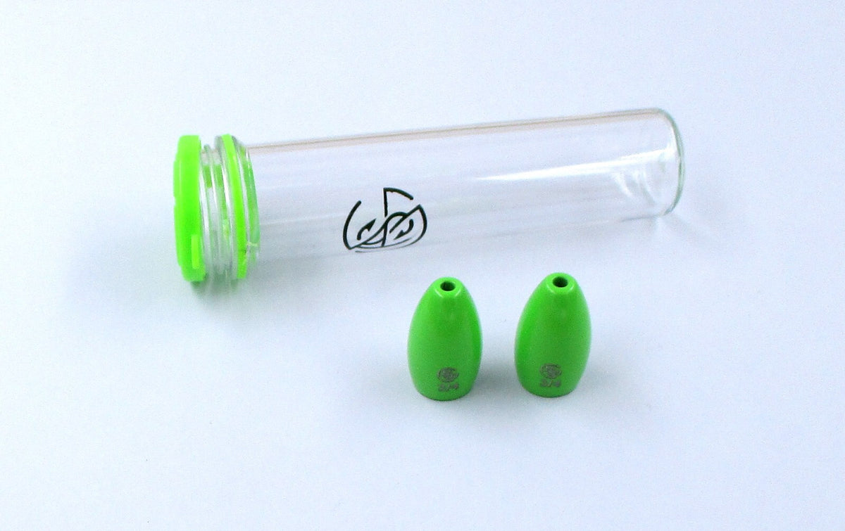 6-Pack Tungsten Worm Weights 3/4 Oz Flipping Bullet Weights for Fishing - Green