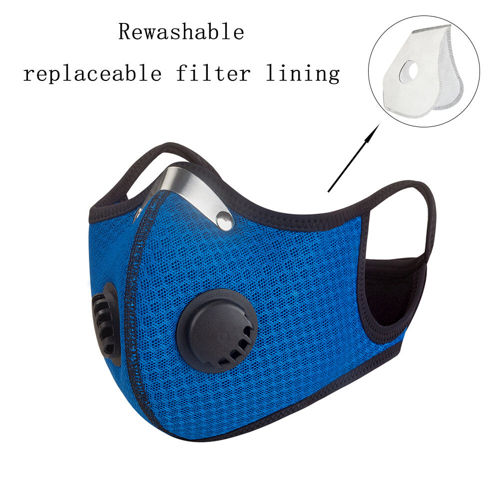 Reusable Dust Mask with Filter for Air Pollution & Respiratory Protection