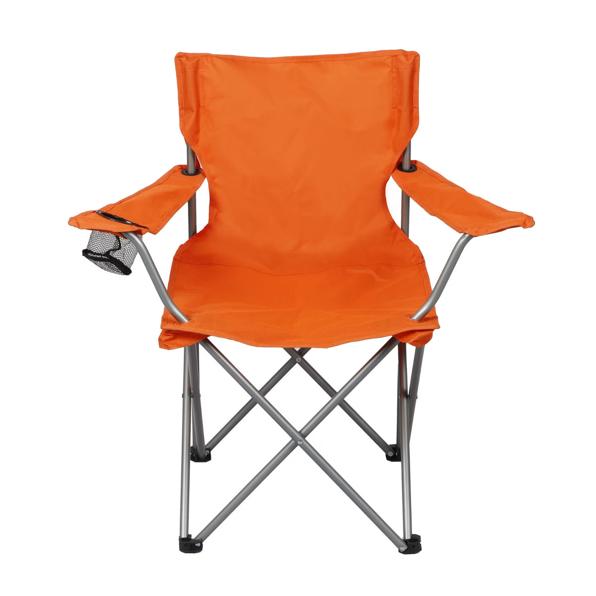 Portable Outdoor Folding Camp Chair with Cup Holder - Orange