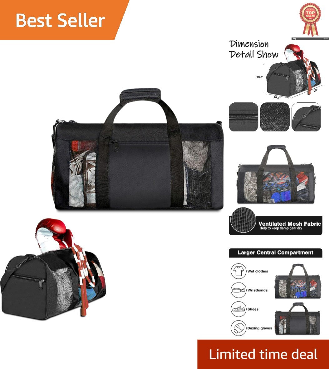 Sports Duffle Bag for MMA, Karate & Travel - 20 x 10.5 Inches