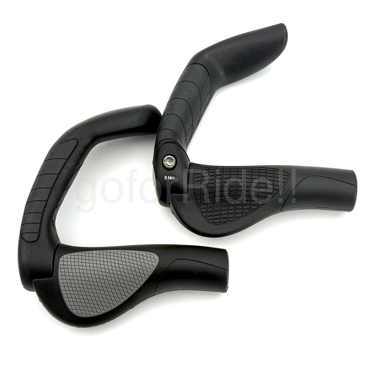 Ergon GP5 Large Lock-On Bike Grips for Touring & E-Bikes Black/Gray