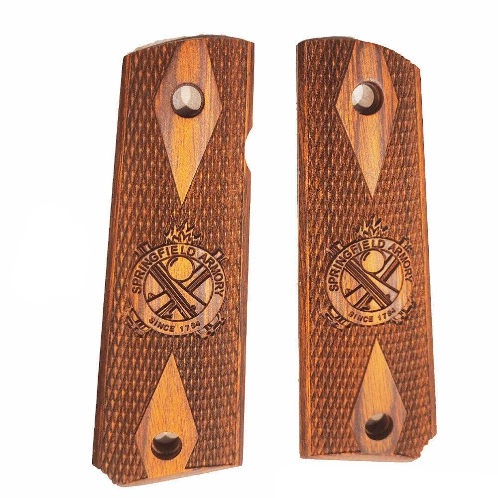 Springfield Armory 1911 Cocobolo Crossed Cannon Grips - Original Factory Pistol Accessories