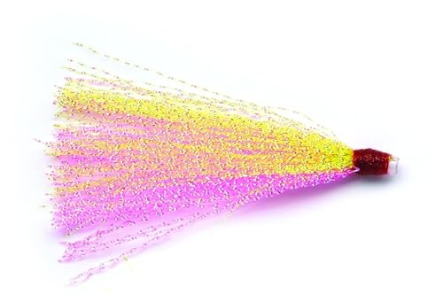 Mini Squid Fishing Lure Insert Set - 2.5 Inch Pink Yellow 3 Pack