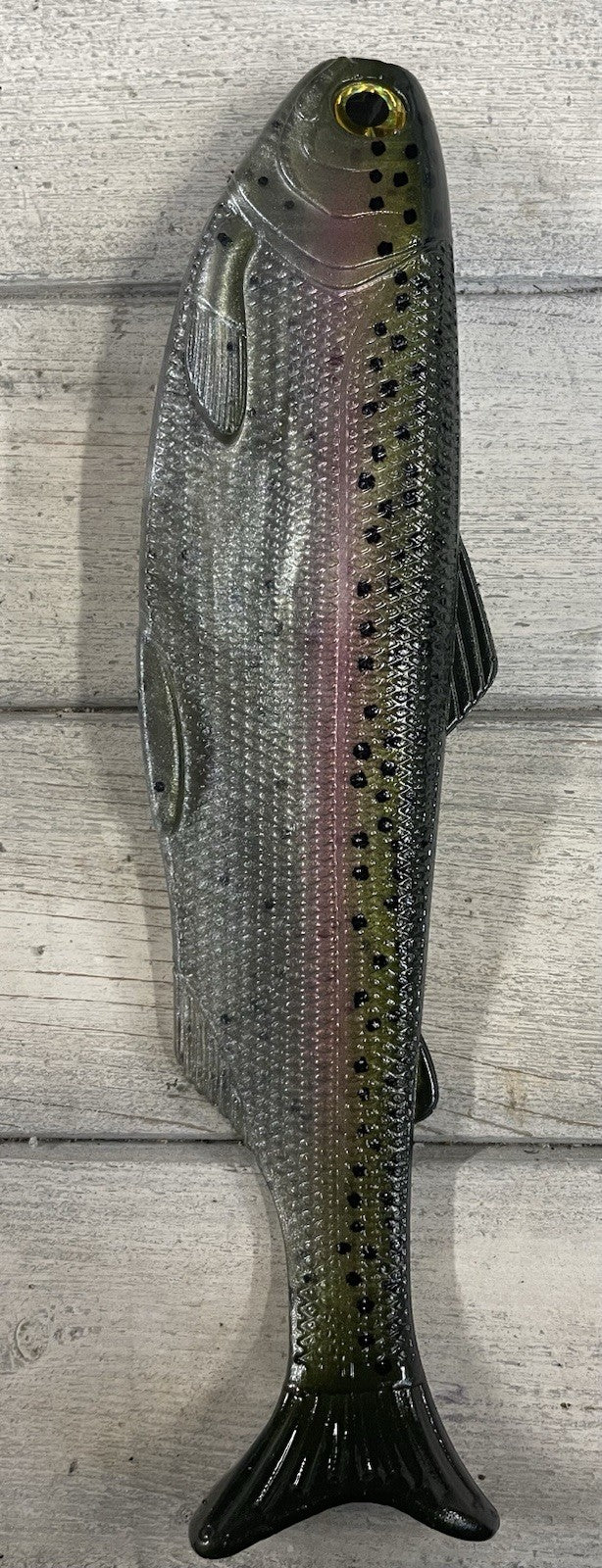 8-Inch Weedless Swimbait Dark Trout Color Soft Plastic Lure