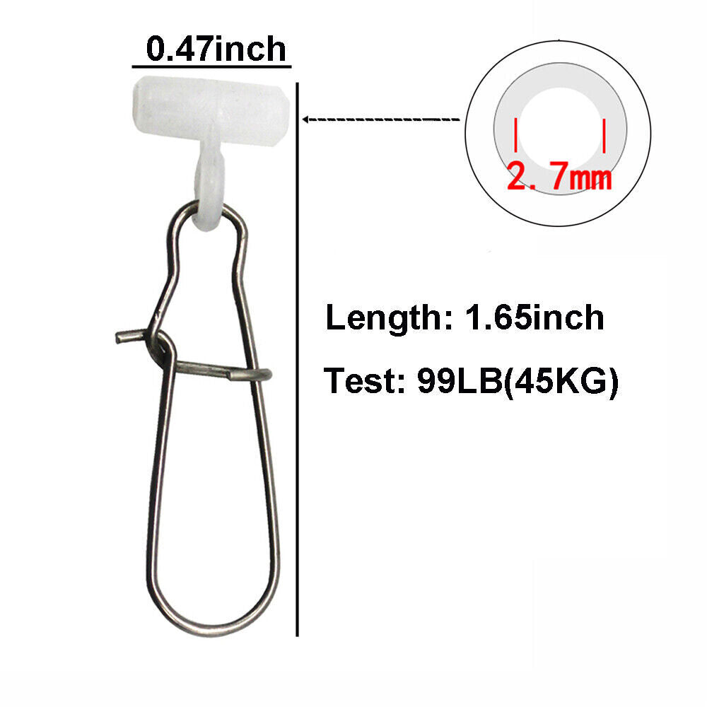 Fishing Line Sinker Slider with Snap - Heavy Duty Tackle for Freshwater & Saltwater