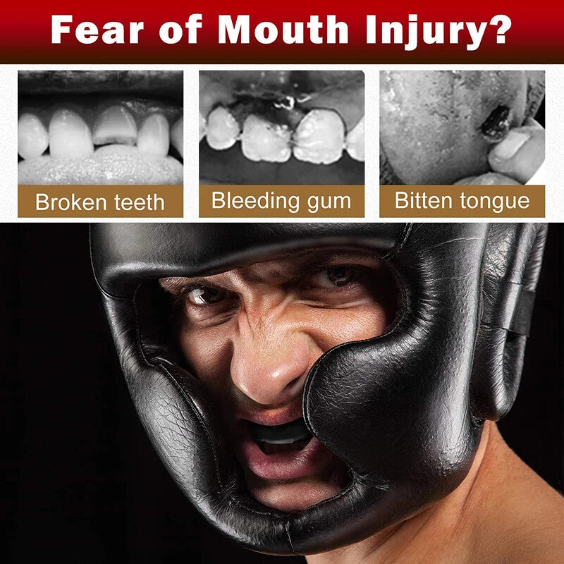 Adult Boxing Mouth Guard Teeth Protector MMA Sports Mouthpiece with Case