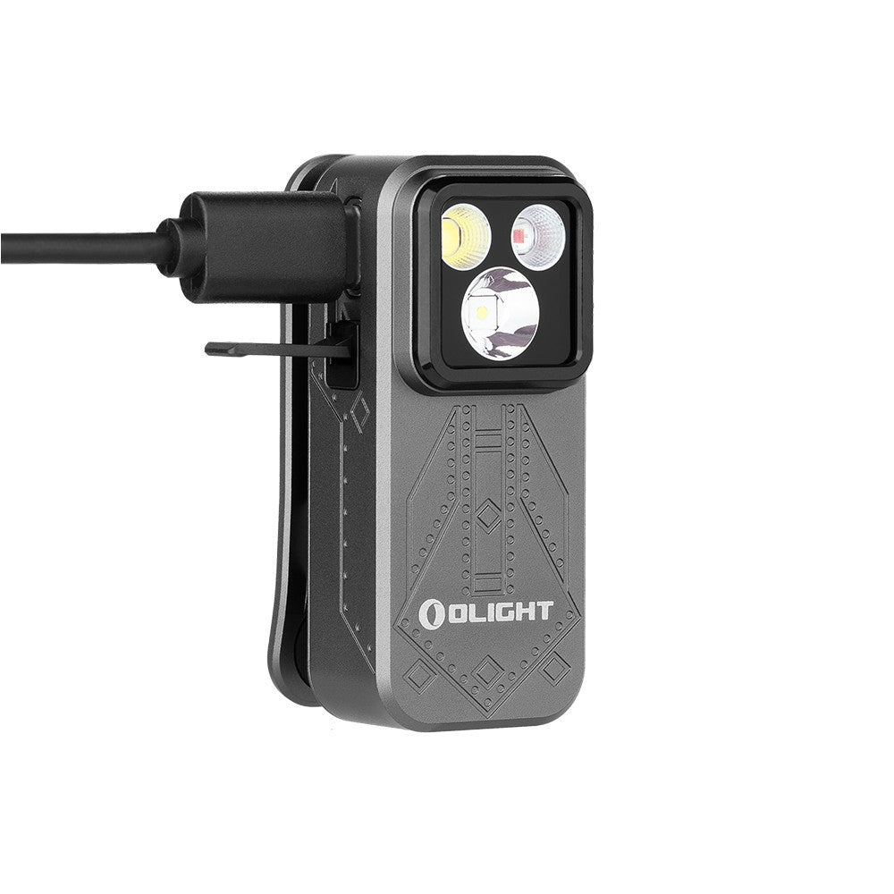 Olight Oclip Pro Flashlight with Flood, Spot, and Red Light - 500 Lumens