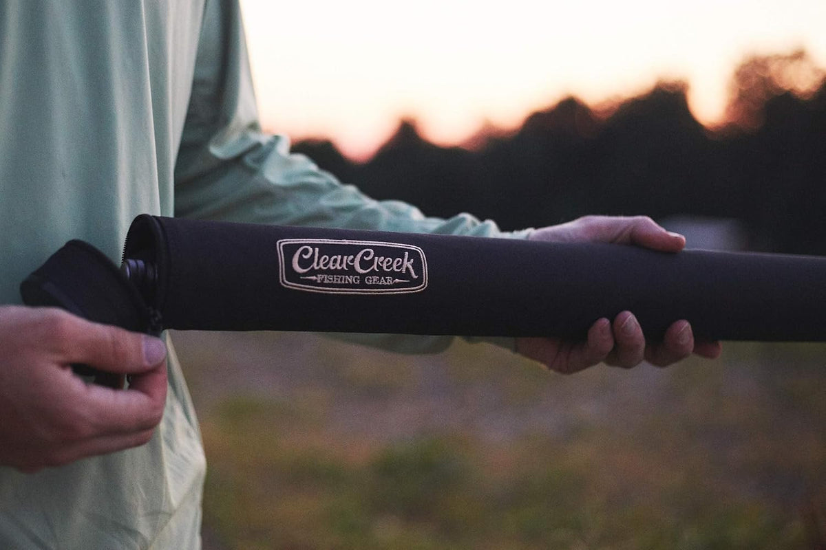 Fly Fishing Rod Tube Case 9' 2-Piece Water-Resistant Storage Organizer