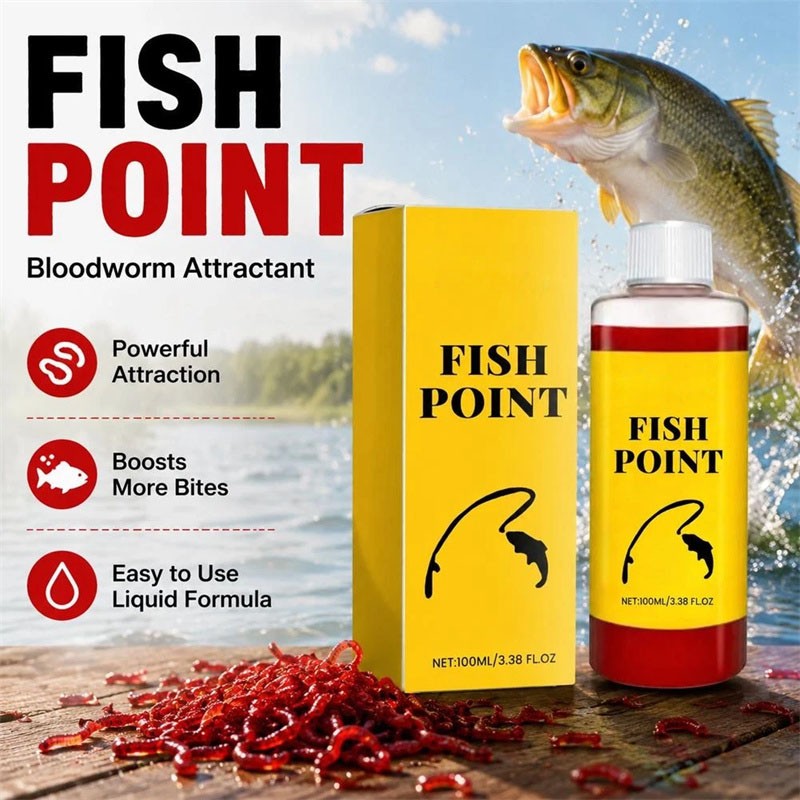 Concentrated Fish Attractant Liquid for Trout & Panfish - Red Worm Extract, 100ml