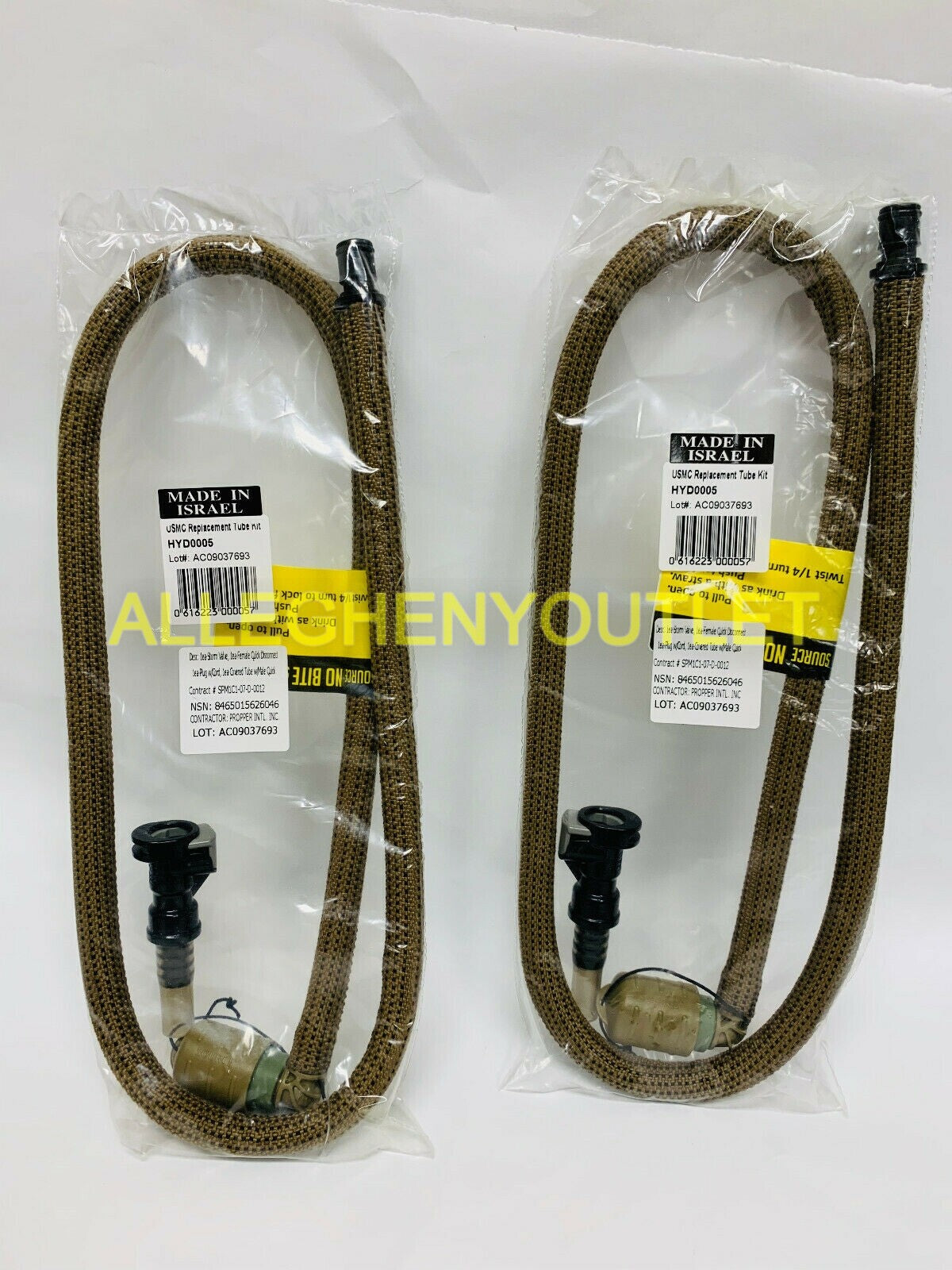 Military-Grade Hydration Replacement Tube Kit with Twist Valve - Coyote Brown