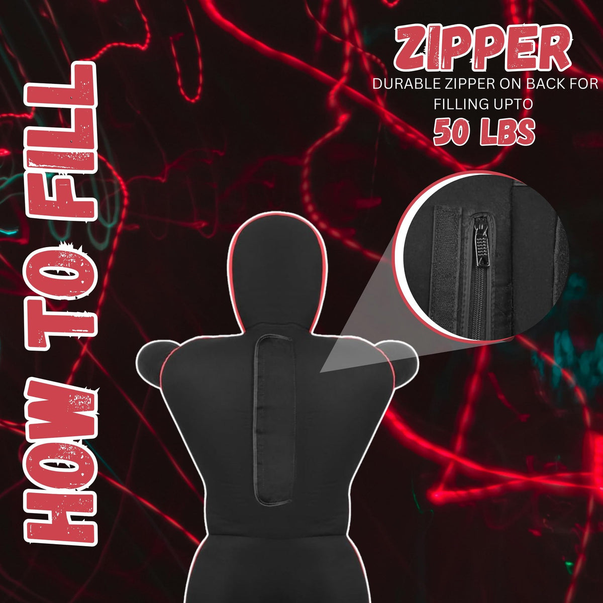 6ft Unfilled Martial Arts Grappling Dummy for MMA, Jiu Jitsu, Wrestling, Karate, Boxing