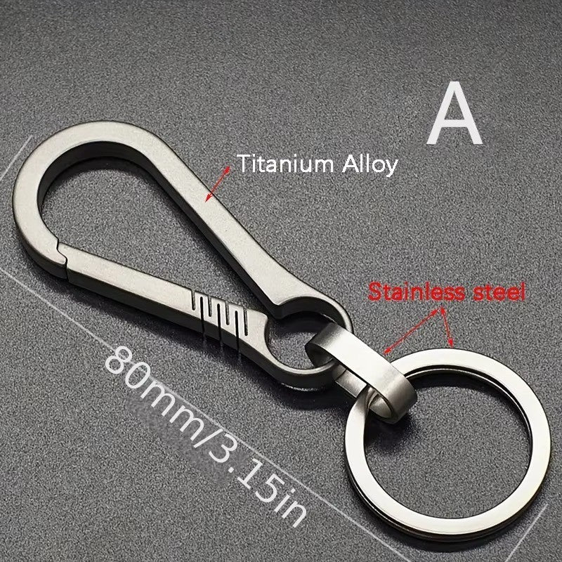 Titanium Carabiner Keychain with Bottle Opener - Camping, Hiking, Travel Accessory