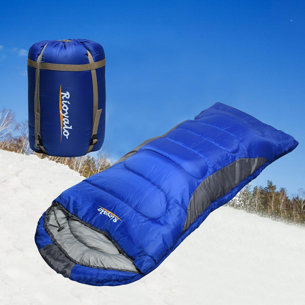 Zero Degree Winter Sleeping Bag for Camping & Hiking - Waterproof, Big & Tall