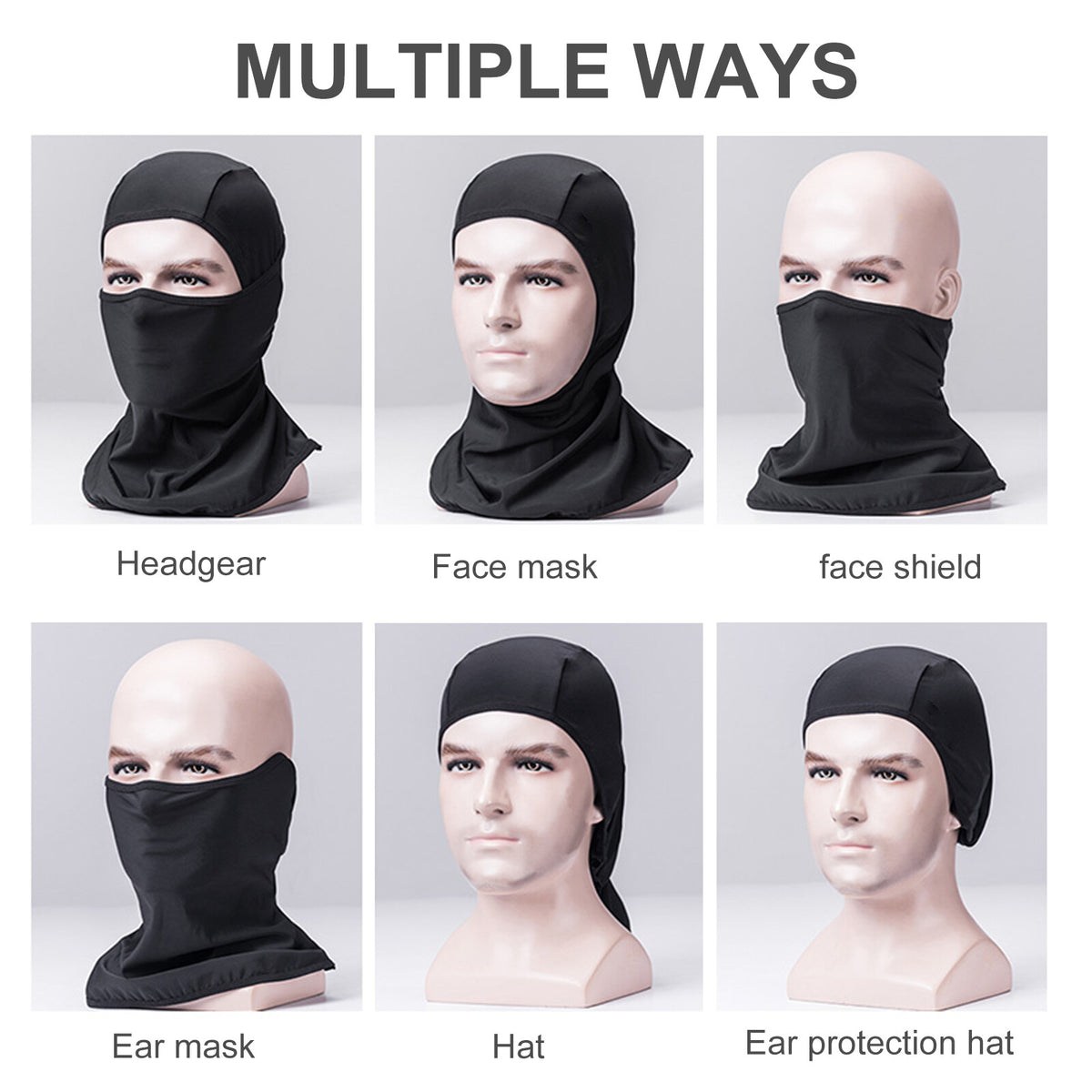 Lightweight Tactical Balaclava Mask Set for Skiing Motorcycling and Outdoor Sports