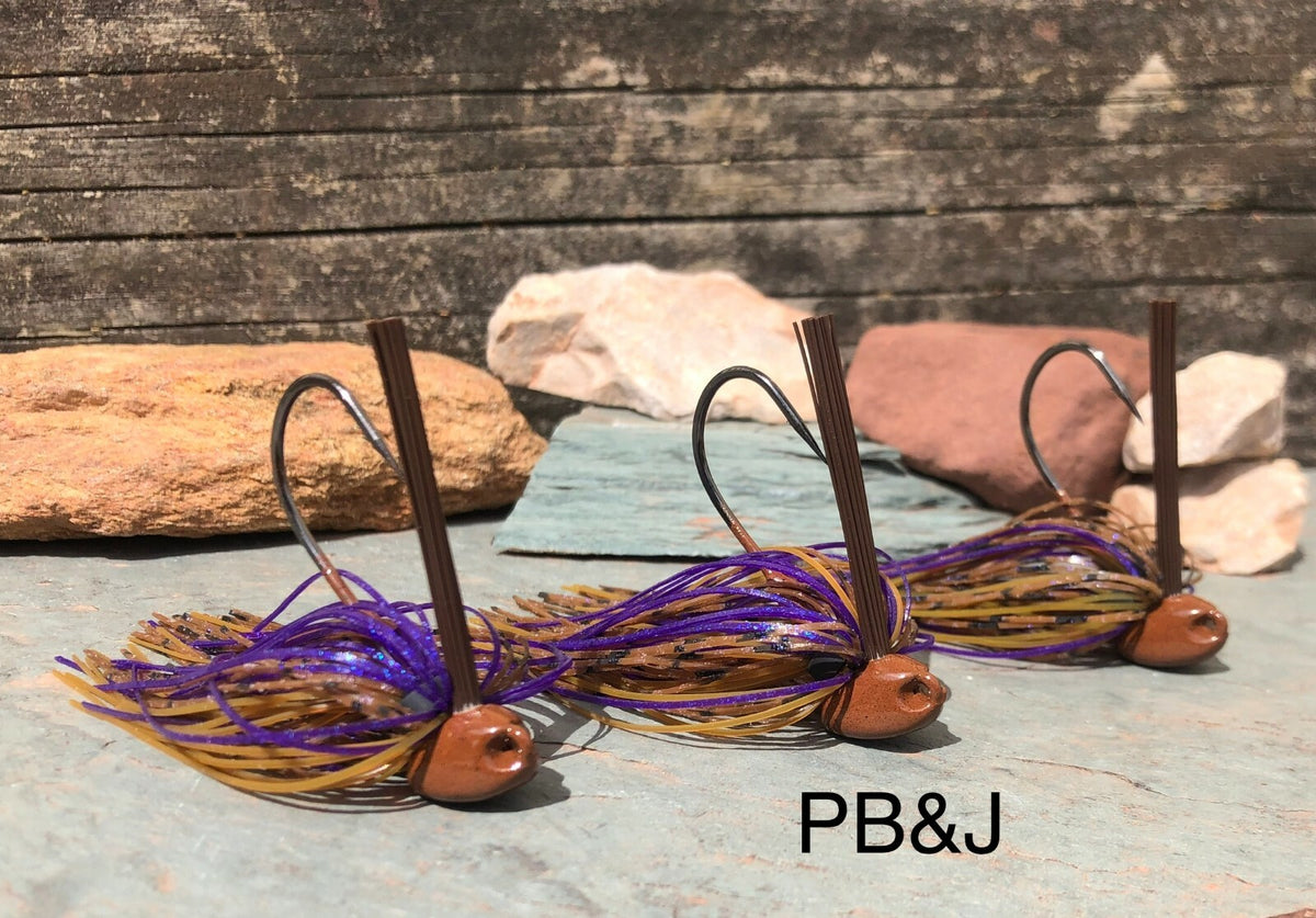 Bass Fishing Jigs Set - Weedless Flipping Jigs for Heavy Cover, Multiple Colors & Weights