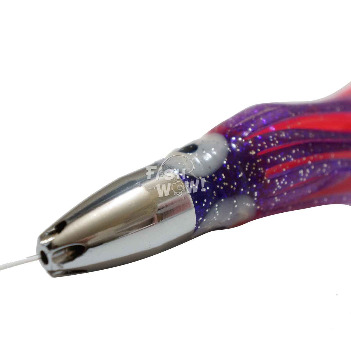 3-Pack 7-Inch Fishing Bullet Jet Head Lures - Saltwater Trolling Baits