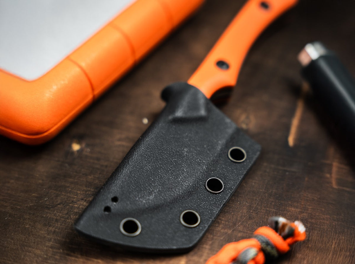Orange Fixed Blade Hunting Knife 2.36 Inch Stainless Steel Outdoor Knife