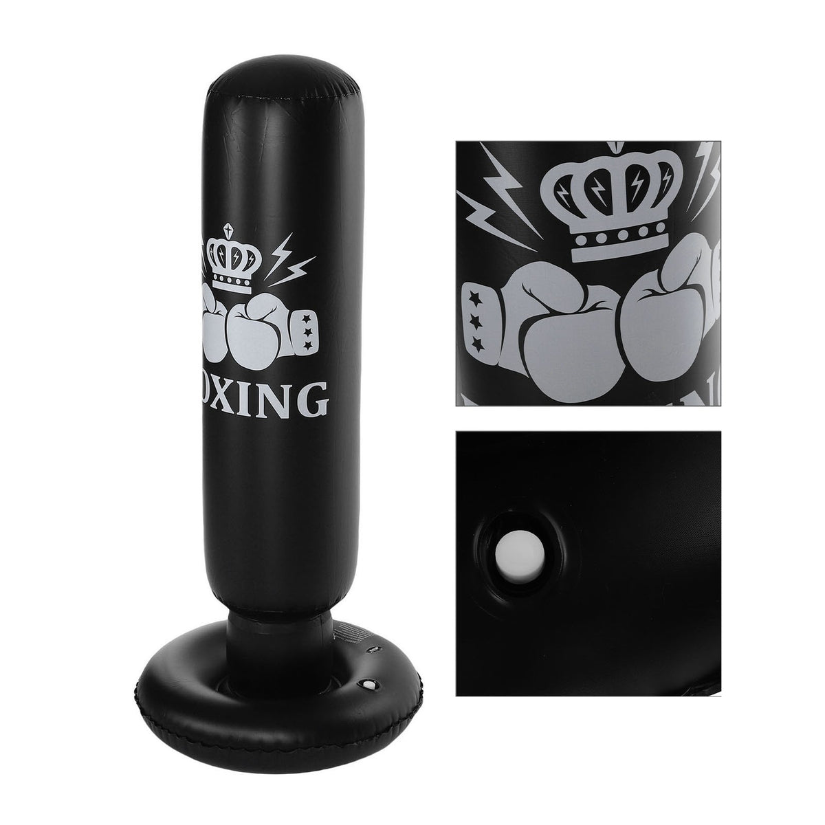 Inflatable Boxing Bag 63 Inch Punching Dummy for Martial Arts Training