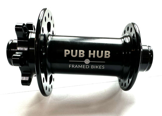 Bike Disc Hub 32H 110mm x 15mm 6-Bolt Front Sealed Bearings Black