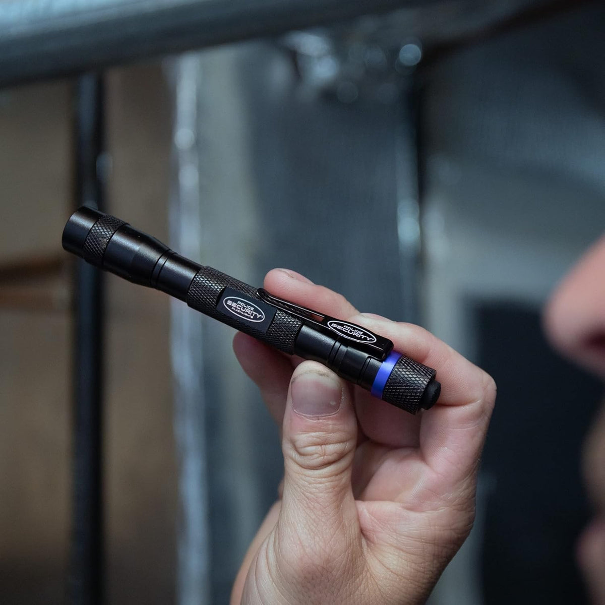 Police Security Bright Compact LED Pen Light - 120 Lumens, Water Resistant, Black