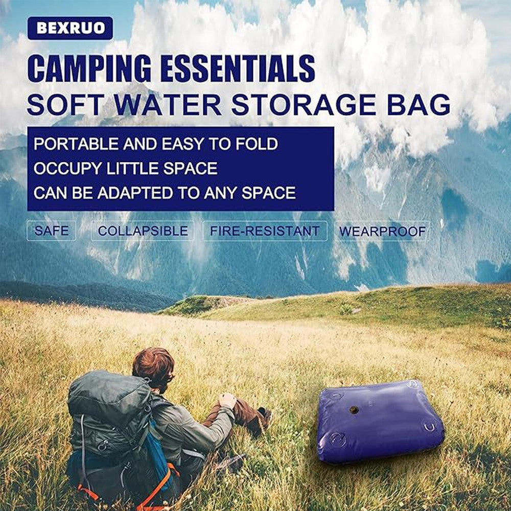 30Gal Collapsible Water Storage Bladder Portable Water Tank for Camping Garden Emergency