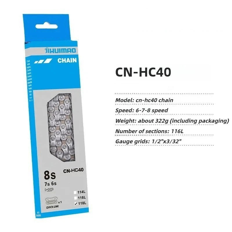 Universal Bike Chain for 6-12 Speed MTB Road Hybrid Bikes - High Strength Steel