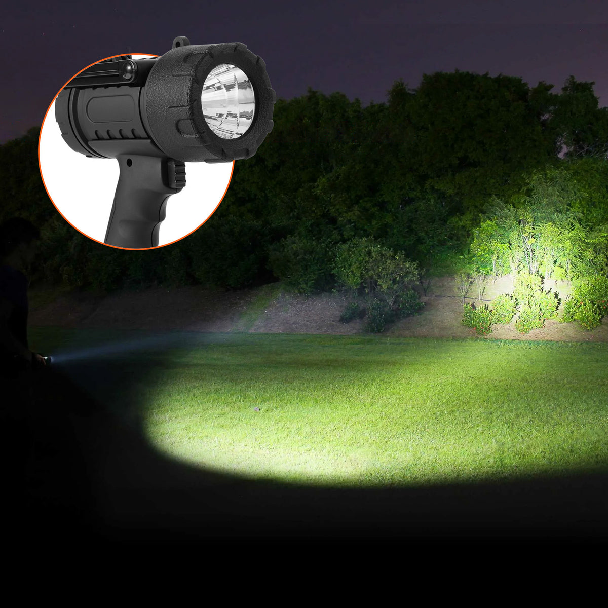 Rechargeable LED Spotlight Flashlight 200,000LM Waterproof Handheld Torch