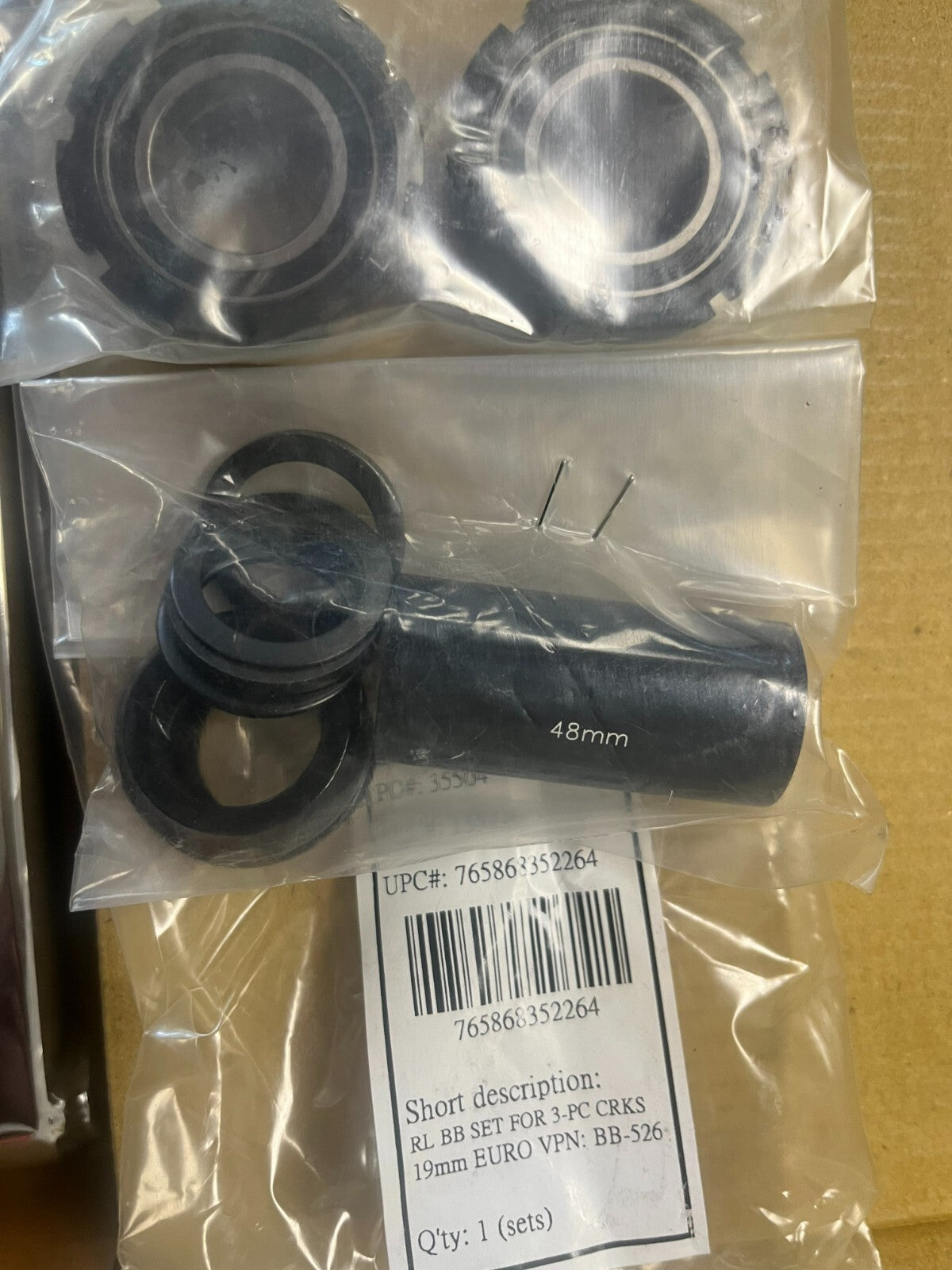 Redline Euro Threaded BMX Bottom Bracket for 3-Piece Cranks - 19mm