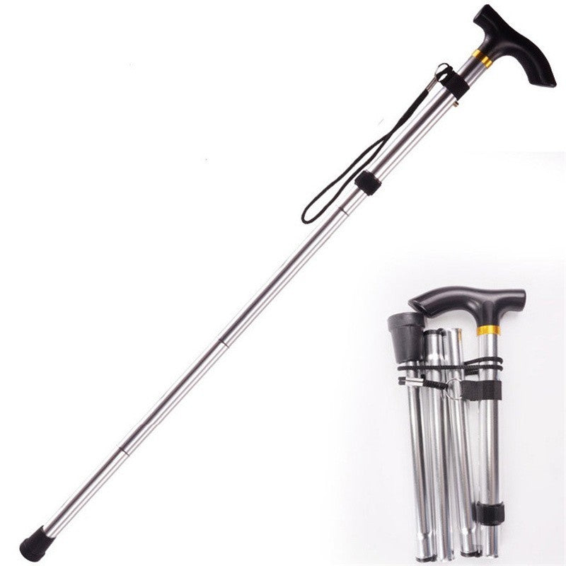 Adjustable Collapsible Aluminum Walking Cane - Lightweight Travel Support