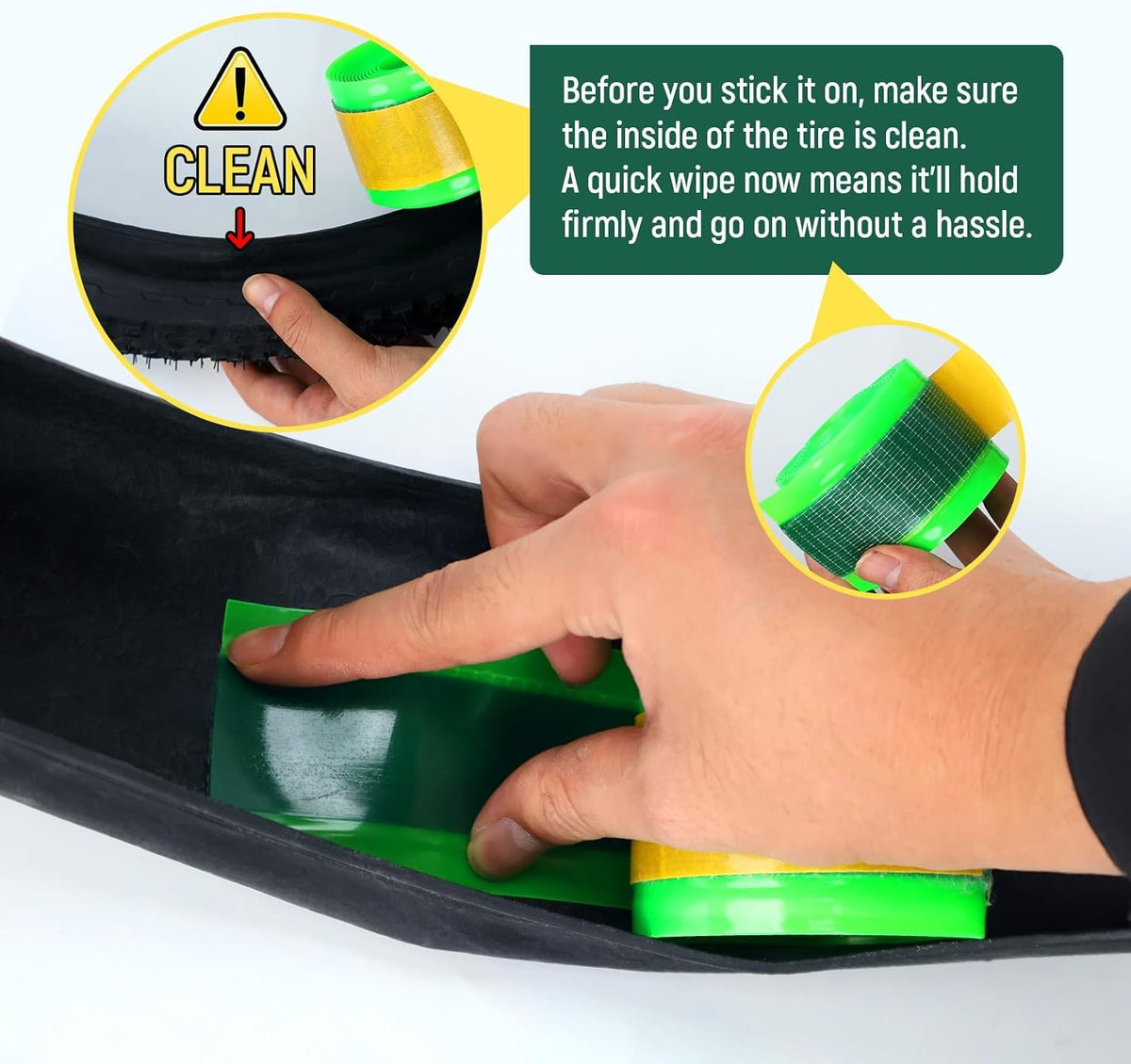 Fat Bike Tire Liners TPU Self-Adhesive Inner Tube Protectors - Flat Prevention
