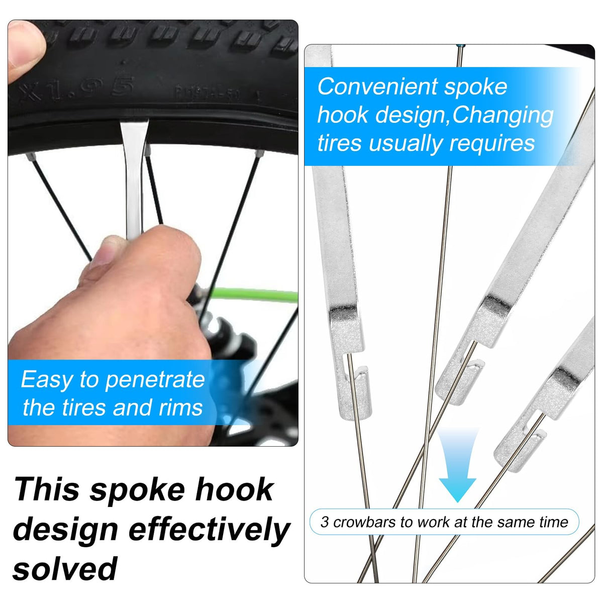 Bike Tire Levers Set of 4 - Bicycle Tire Removal & Repair Tools