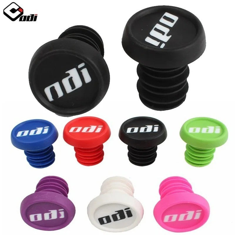 Bike Handlebar End Plugs Rubber Caps for Mountain & Road Bikes - Black
