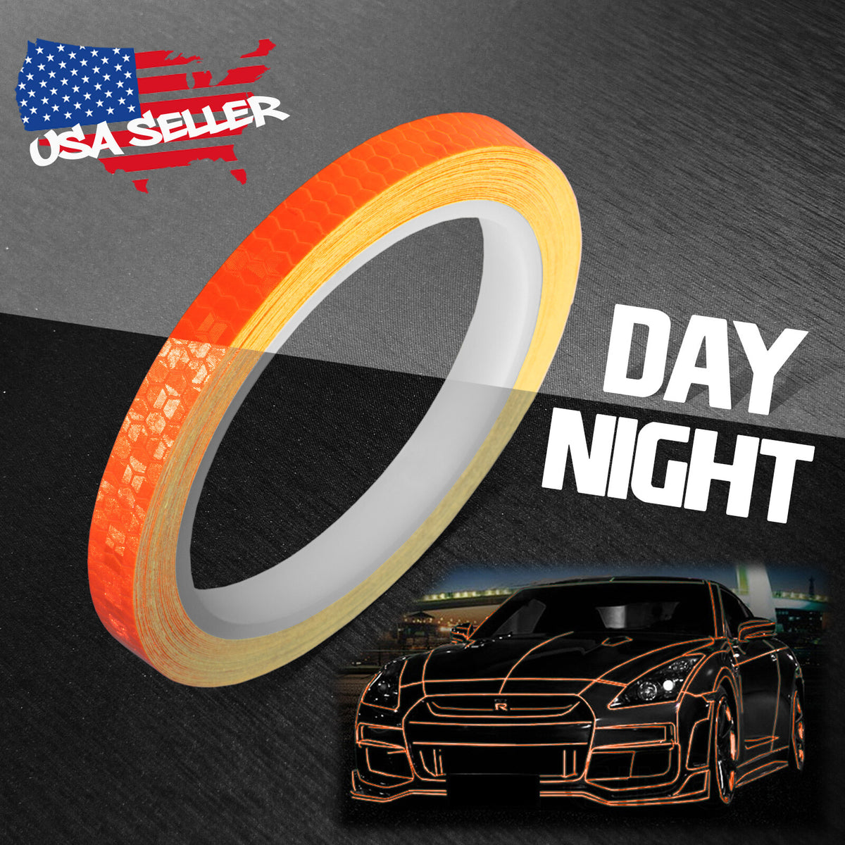 Reflective Safety Tape 26FT Roll Self-Adhesive Pinstripe Decal for Vehicles & Outdoor Gear
