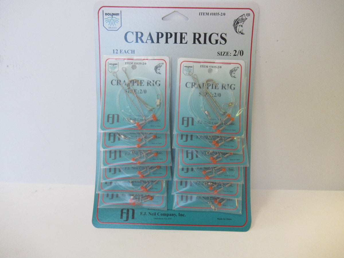 Crappie Panfish Fishing Rig Set - High Low Dropper Rigs for Freshwater Fish