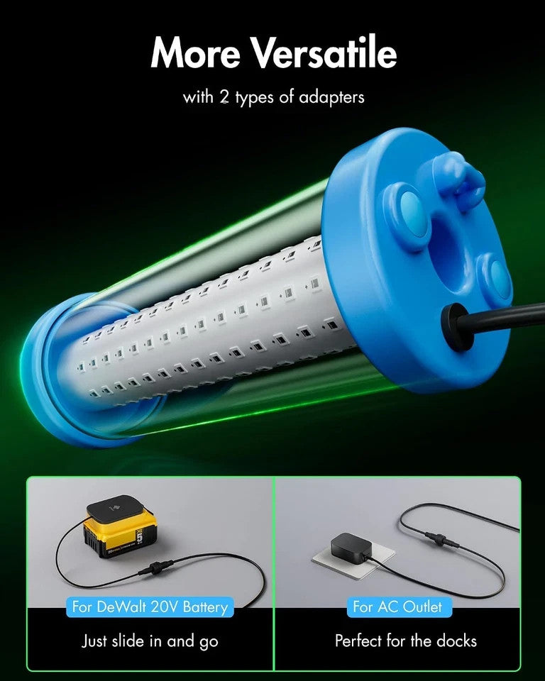 Underwater Green Fishing Light - Portable LED Dock Light for Night Fishing