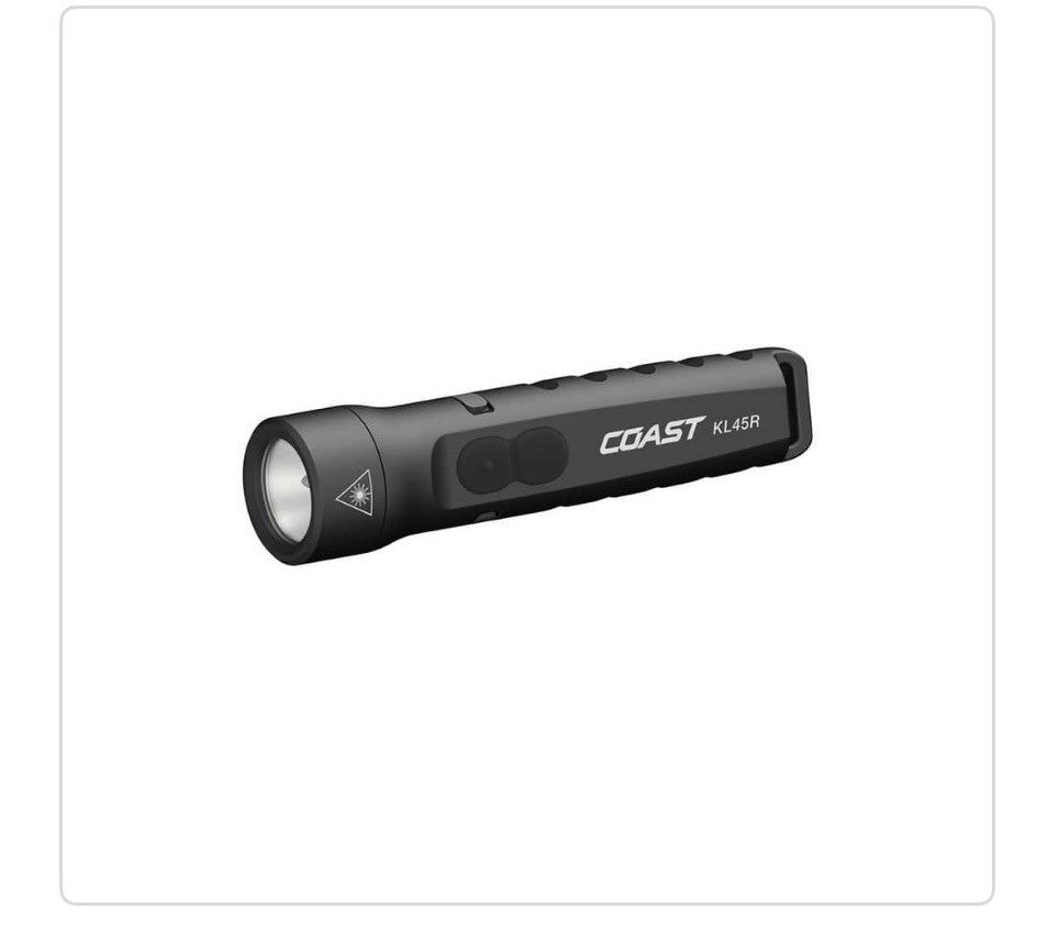 Rechargeable LED Flashlight with Laser Pointer - 225 Lumens, Compact & Durable