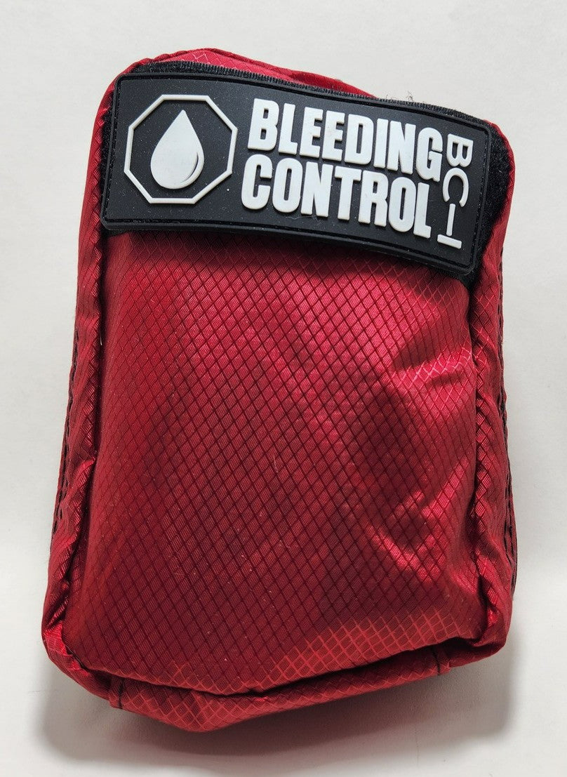 Bleeding Control Kit with Tourniquet for Emergency First Aid - Red Pouch